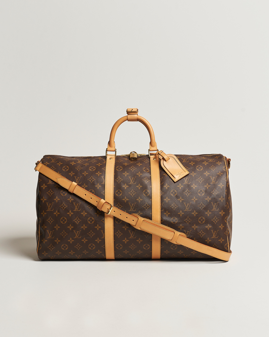 Homme | Louis Vuitton Pre-Owned Keepall Bandoulière 55 Monogram | Louis Vuitton Pre-Owned | Keepall Bandoulière 55 Monogram