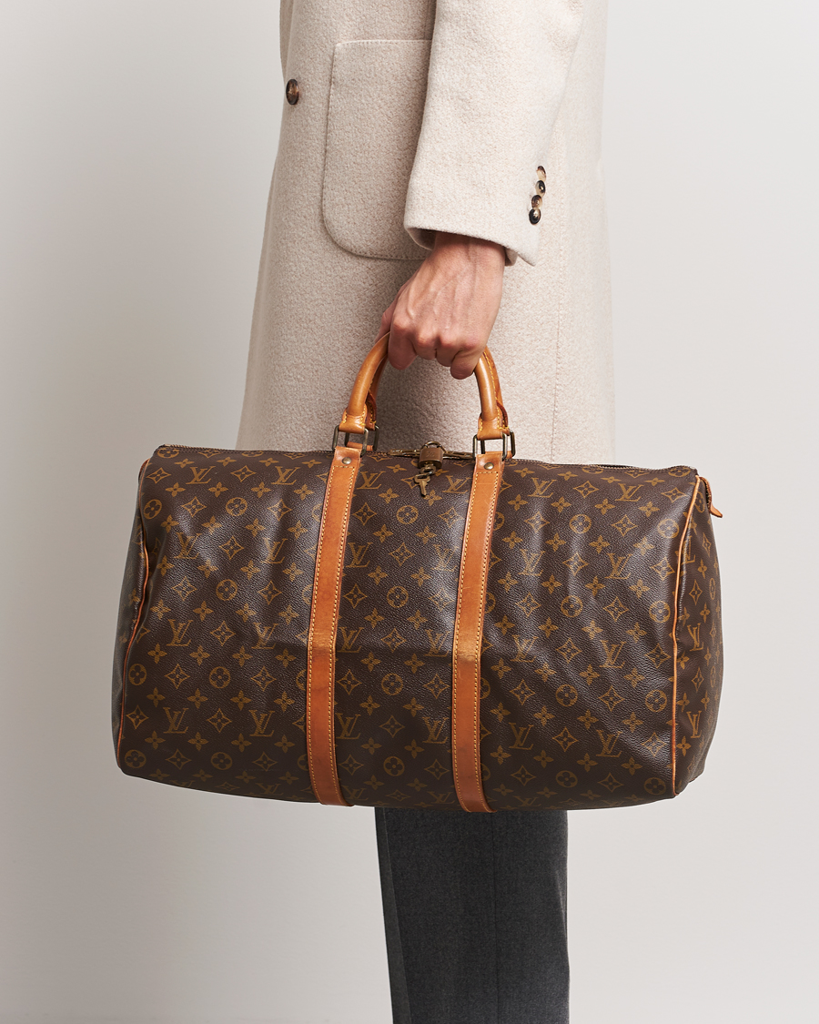 Homme | Louis Vuitton Pre-Owned Keepall 50 Bag Monogram | Louis Vuitton Pre-Owned | Keepall 50 Bag Monogram
