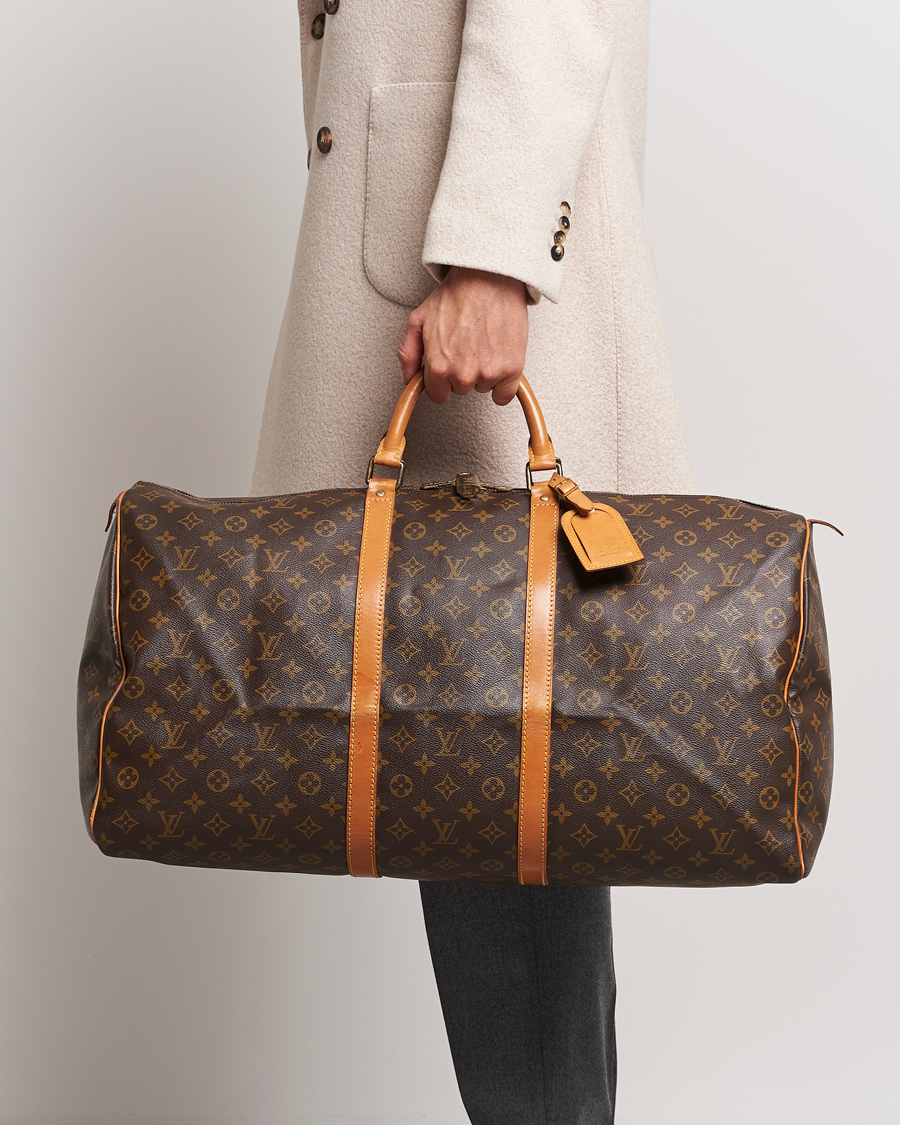 Homme | Louis Vuitton Pre-Owned Keepall 60 Bag Monogram | Louis Vuitton Pre-Owned | Keepall 60 Bag Monogram