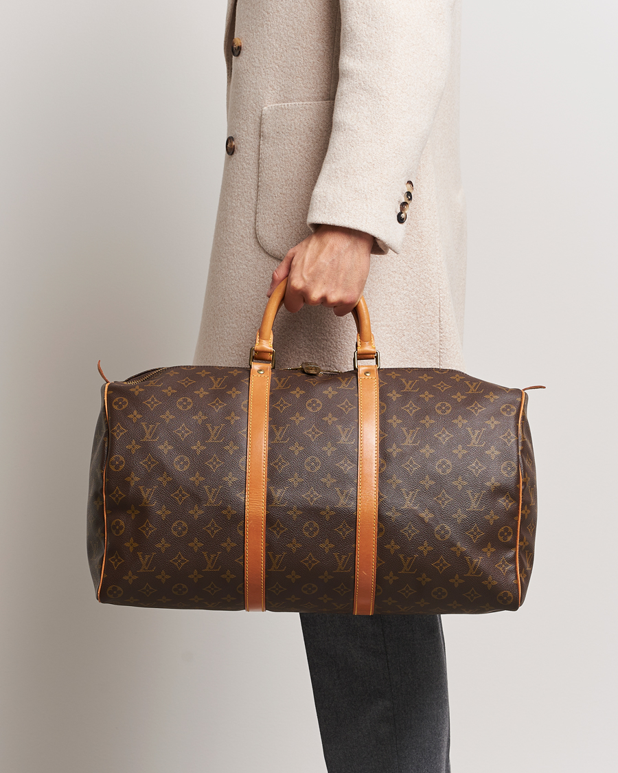 Homme | Louis Vuitton Pre-Owned Keepall 50 Bag Monogram | Louis Vuitton Pre-Owned | Keepall 50 Bag Monogram