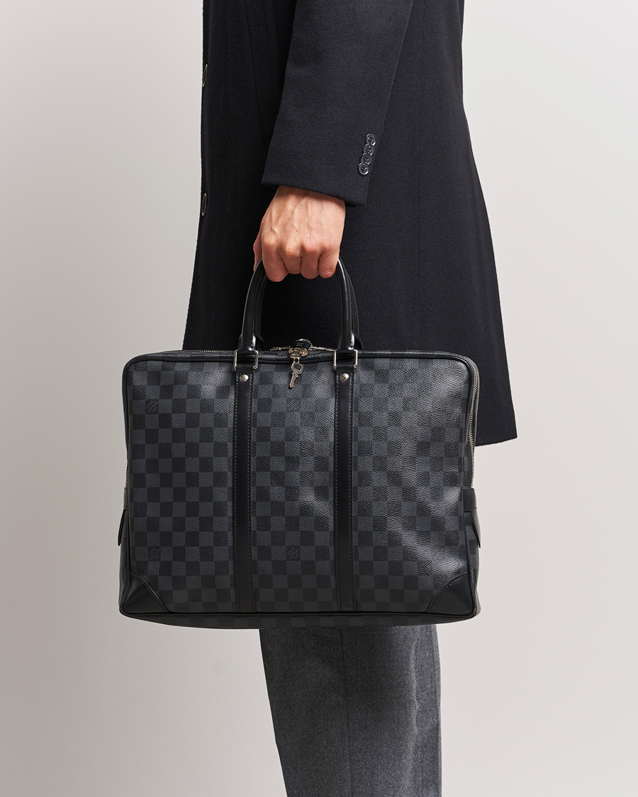 Homme | Louis Vuitton Pre-Owned Porte-Documents Voyager Briefcase Damier Graphite | Louis Vuitton Pre-Owned | Porte-Documents Voyager Briefcase Damier Graphite