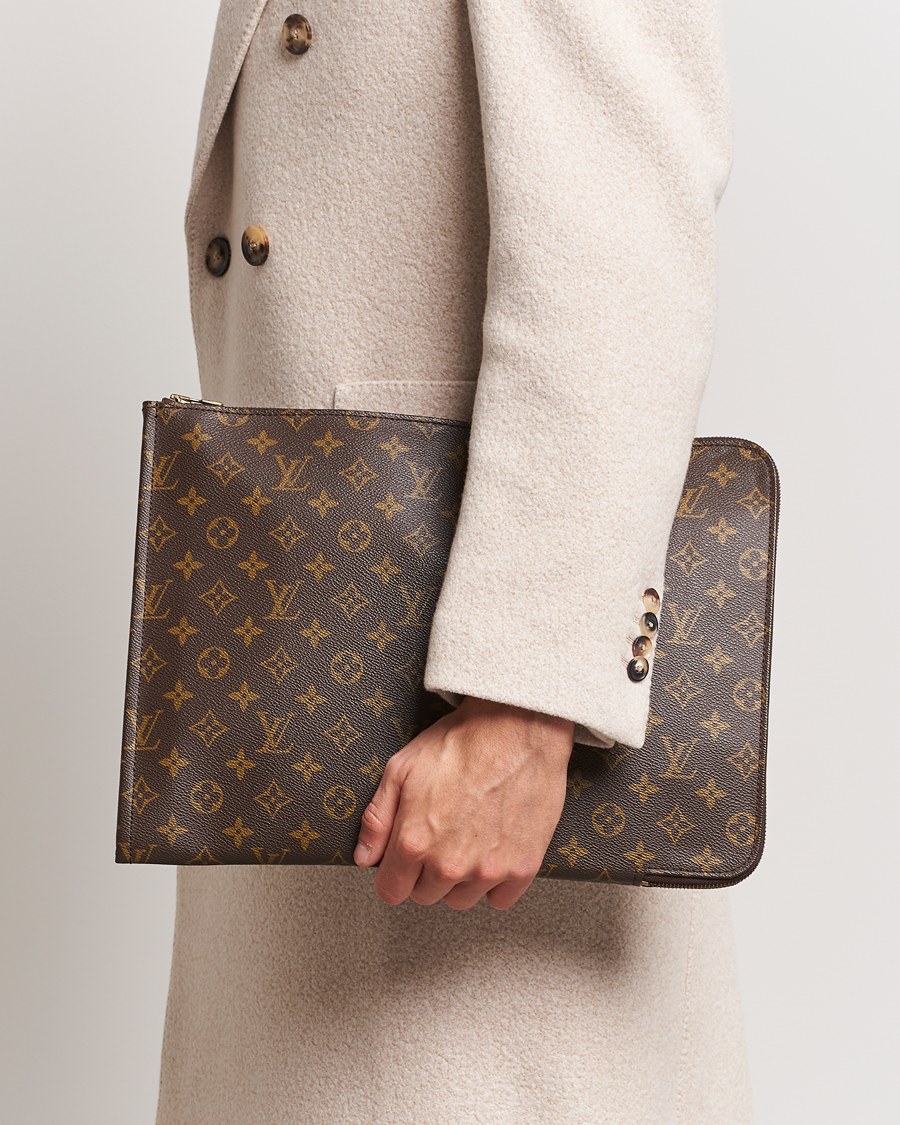 Homme | Louis Vuitton Pre-Owned Posh Documan Document Bag Monogram | Louis Vuitton Pre-Owned | Posh Documan Document Bag Monogram