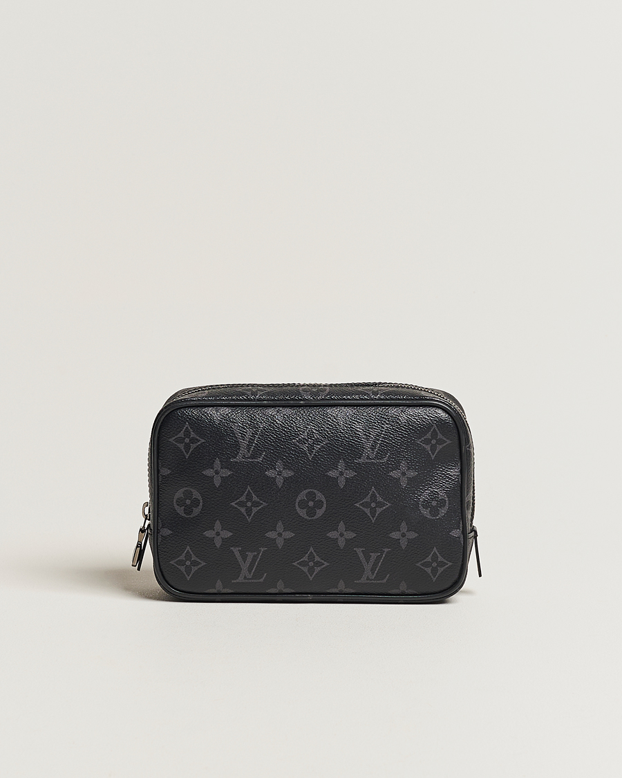 Homme | Louis Vuitton Pre-Owned Toiletry Bag PM Monogram Eclipse | Louis Vuitton Pre-Owned | Toiletry Bag PM Monogram Eclipse