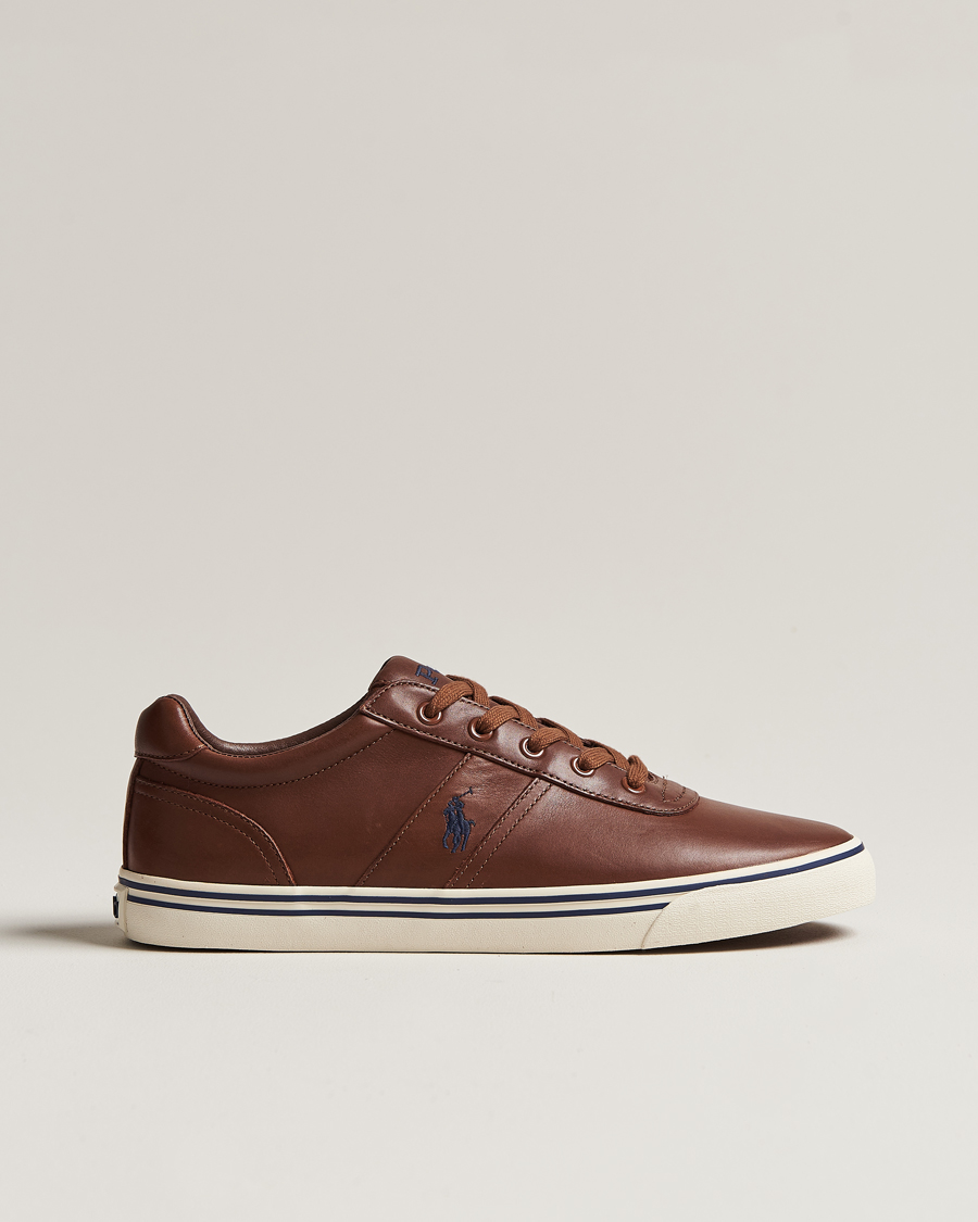 Heren | Polo Ralph Lauren Hanford Leather Sneaker Tan | Polo Ralph Lauren | Hanford Leather Sneaker Tan