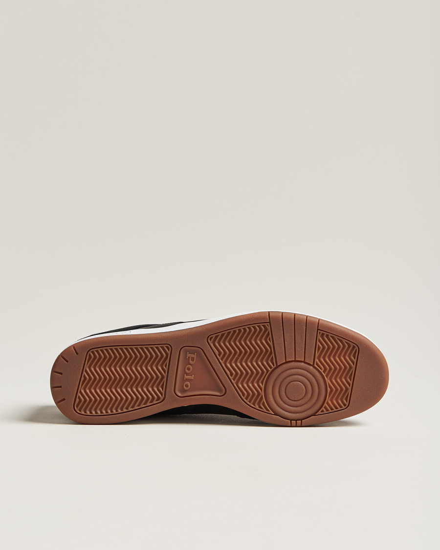 Heren | Polo Ralph Lauren CRT Leather/Suede Sneaker Black/White | Polo Ralph Lauren | CRT Leather/Suede Sneaker Black/White