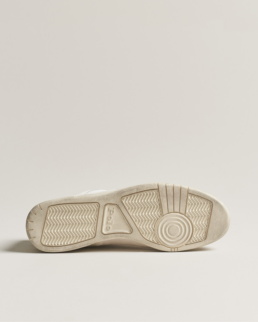 Heren | Polo Ralph Lauren Court Luxury Leather/Suede Sneaker White | Polo Ralph Lauren | Court Luxury Leather/Suede Sneaker White