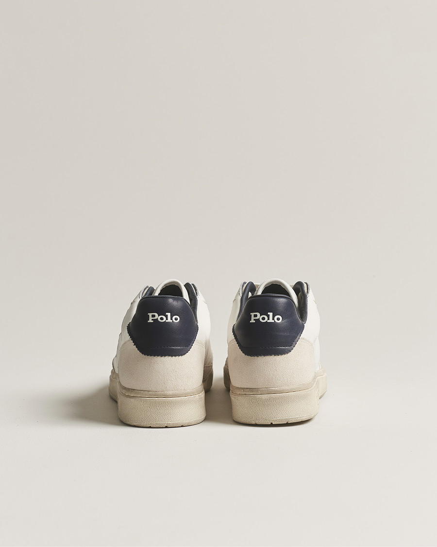 Heren | Polo Ralph Lauren Court Luxury Leather/Suede Sneaker White | Polo Ralph Lauren | Court Luxury Leather/Suede Sneaker White