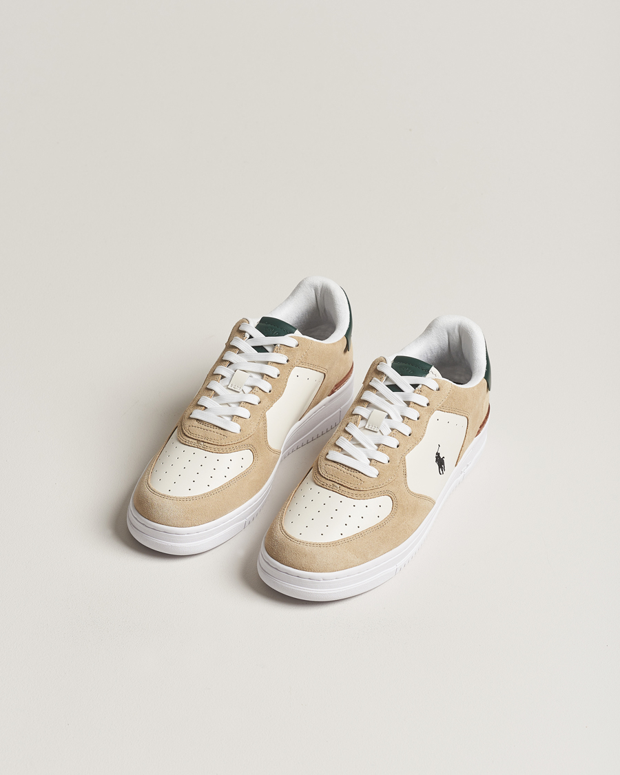 Homme | Polo Ralph Lauren Masters Court Leather/Suede Sneaker White | Polo Ralph Lauren | Masters Court Leather/Suede Sneaker White
