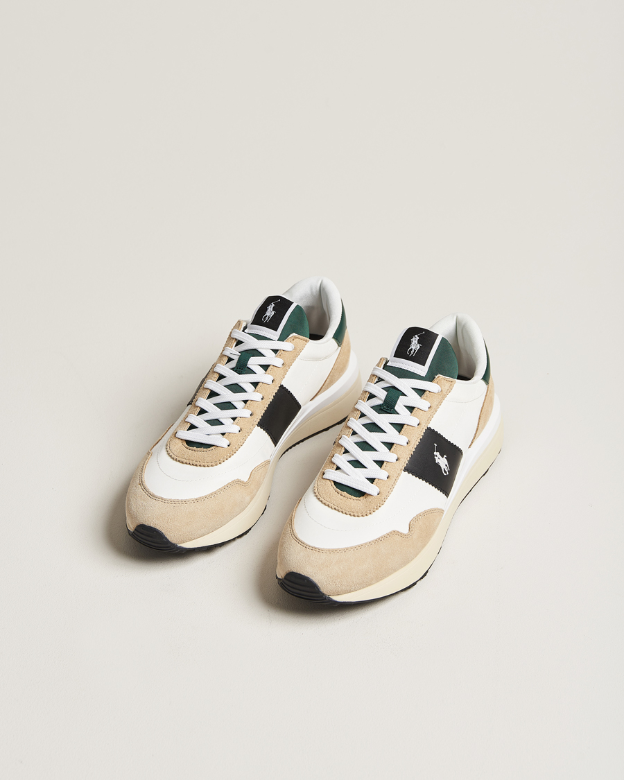Heren | Polo Ralph Lauren Train 89 Running Sneaker Suede/Mesh White | Polo Ralph Lauren | Train 89 Running Sneaker Suede/Mesh White