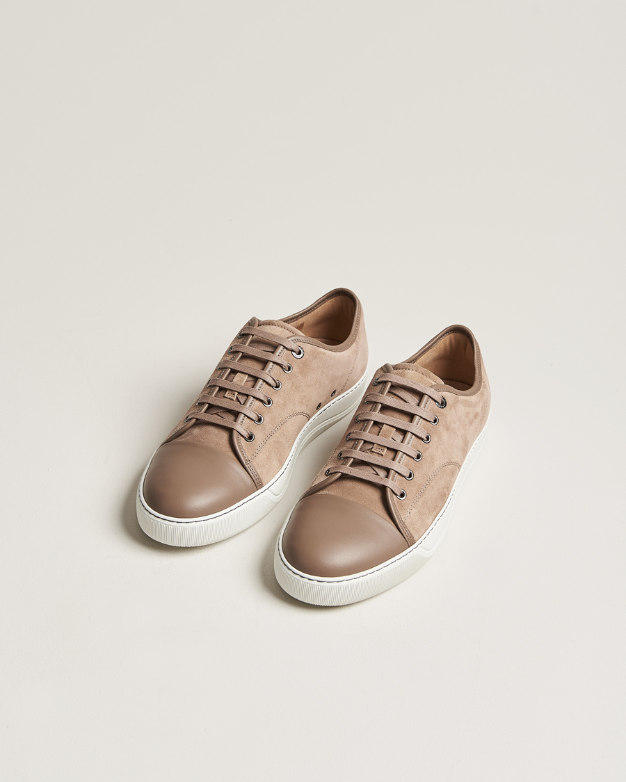 Homme | Lanvin Nappa Cap Toe Sneaker Beige | Lanvin | Nappa Cap Toe Sneaker Beige