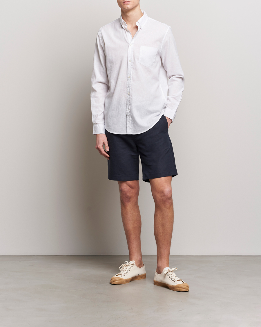 Homme | Chemises | Samsøe Samsøe | Liam Linen/Cotton Shirt White