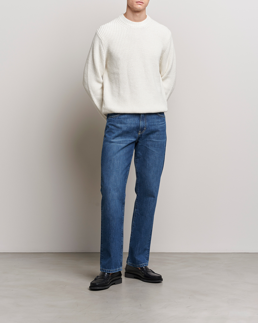 Homme | Pulls Et Tricots | Samsøe Samsøe | Samarius Cotton/Linen Knitted Sweater Clear Cream