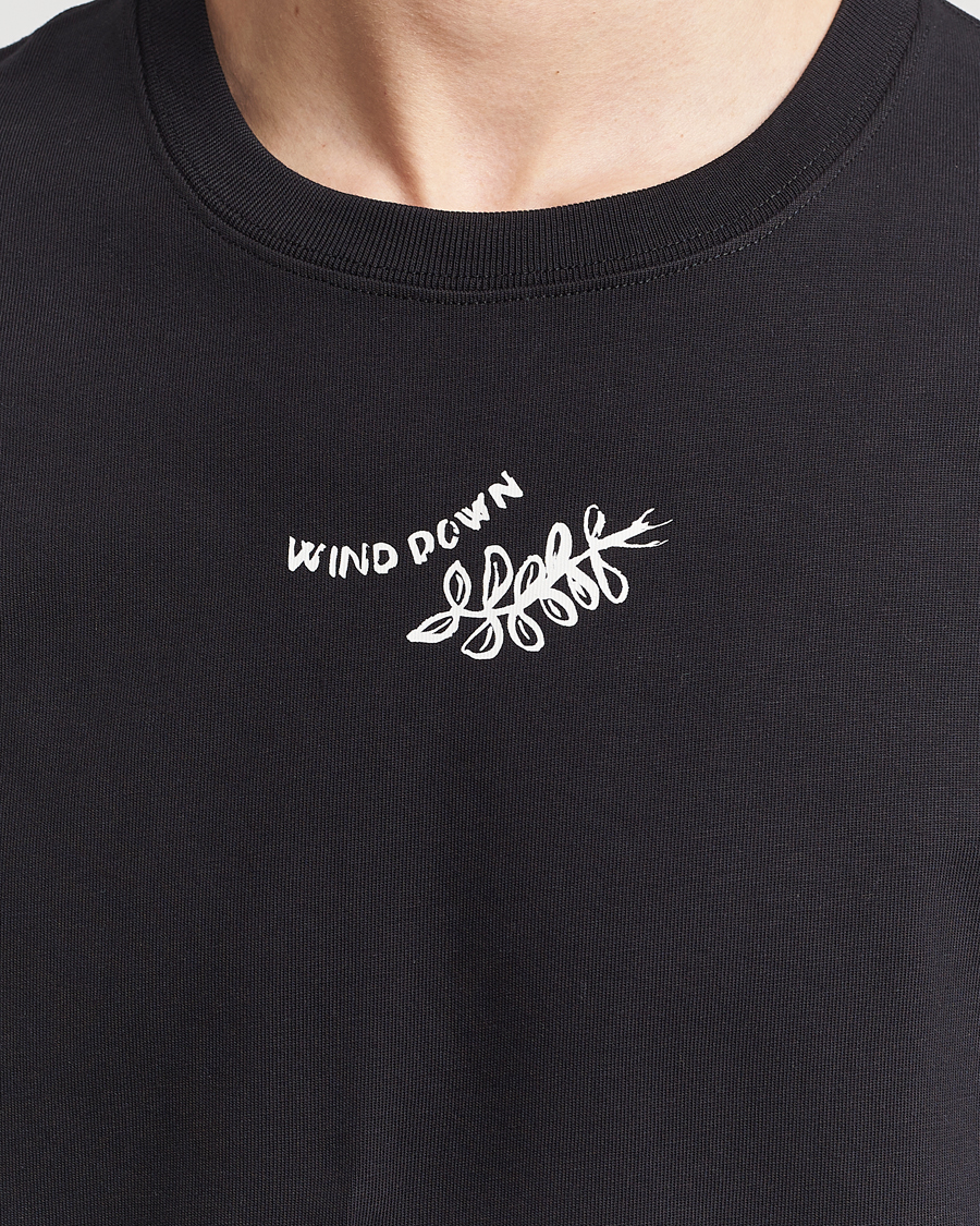 Homme | T-shirts | Samsøe Samsøe | Sawind Printed Crew Neck T-Shirt Black
