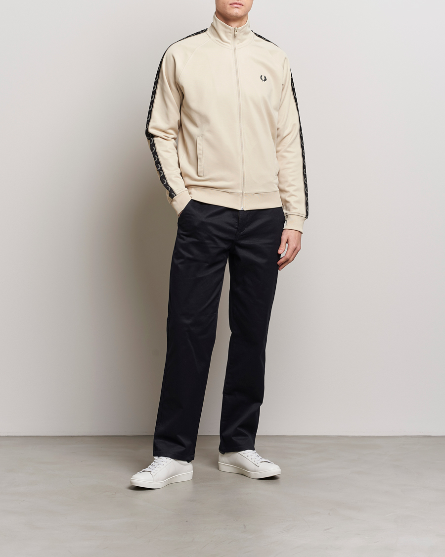 Heren | Truien | Fred Perry | Taped Track Jacket Oatmeal