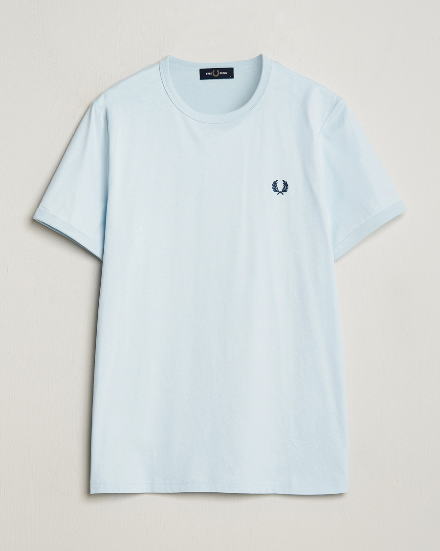 Heren | T-shirts | Fred Perry | Ringer T-Shirt Light Ice