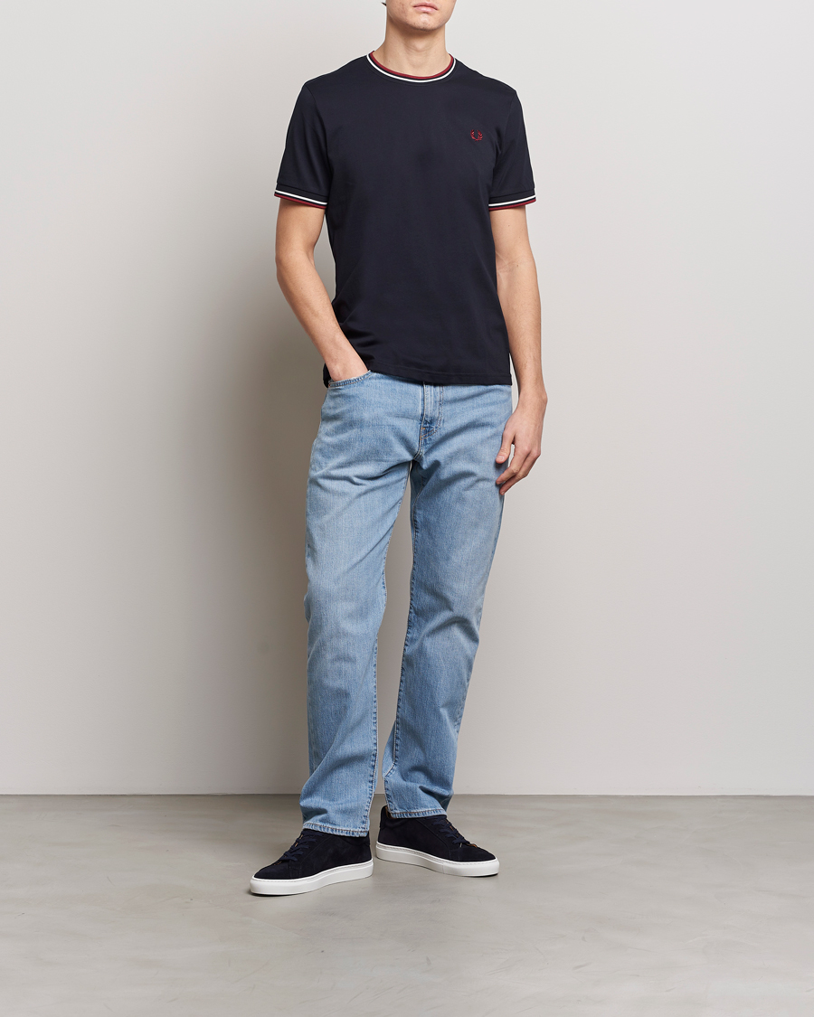 Heren | T-shirts | Fred Perry | Twin Tipped T-Shirt Navy