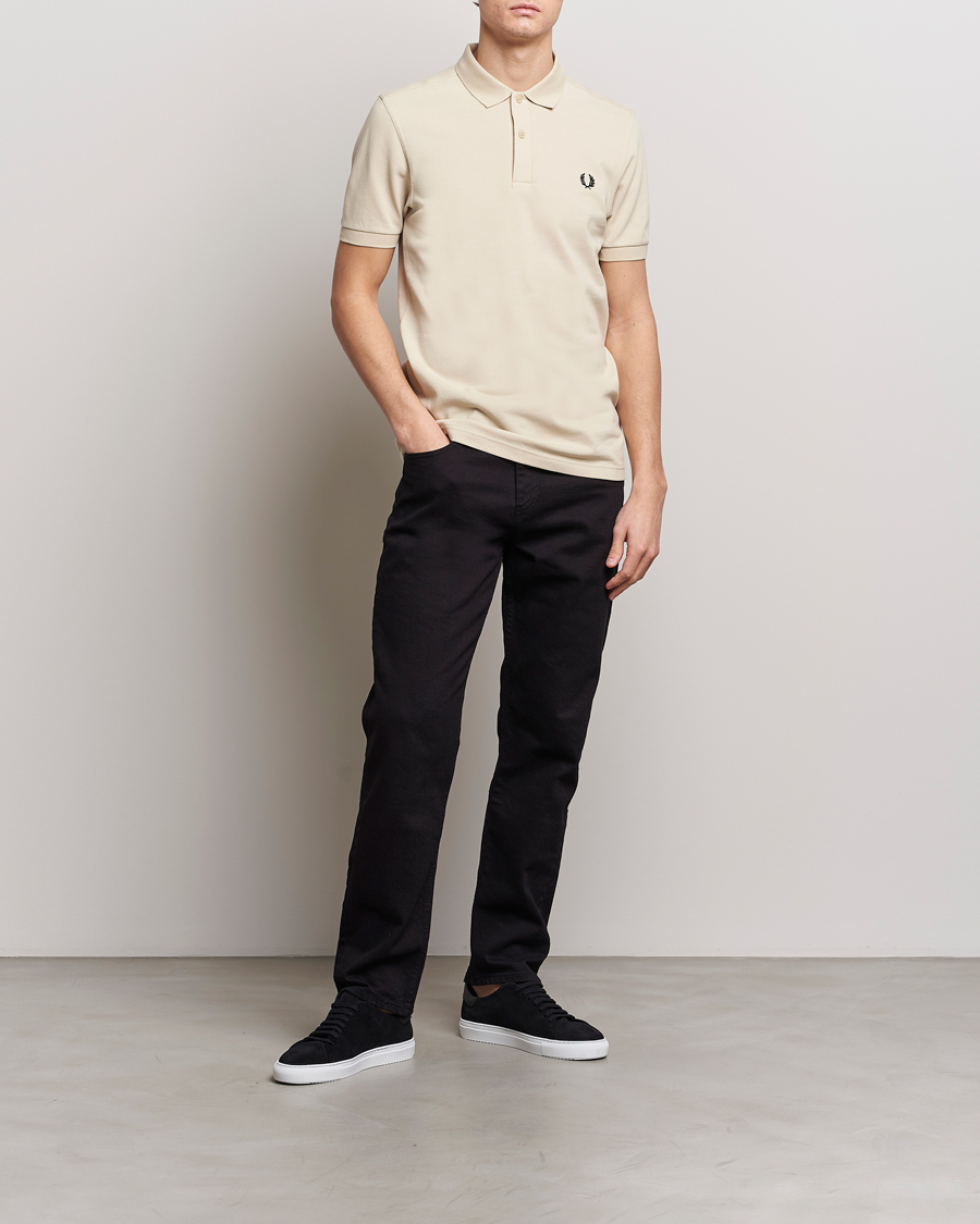Homme | Polos | Fred Perry | Plain Polo Shirt Oatmeal