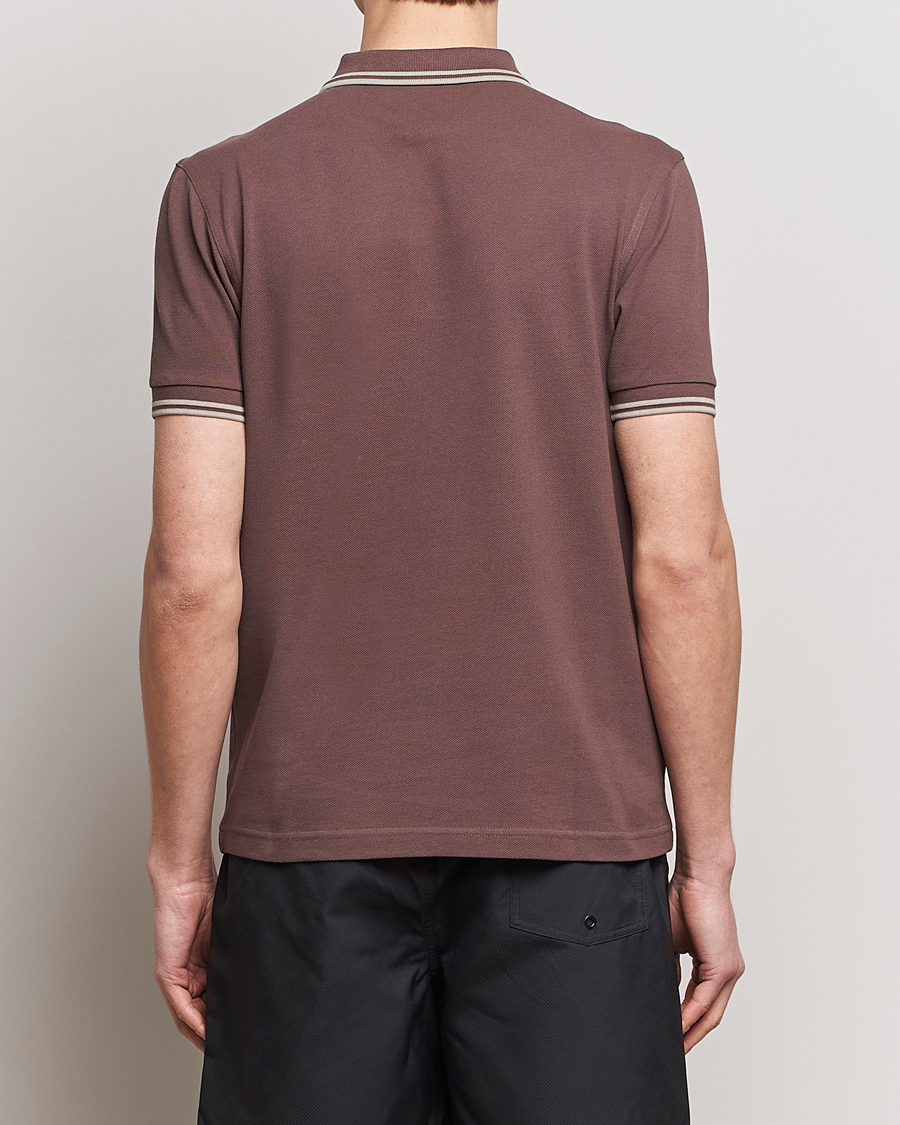 Homme | Polos | Fred Perry | Twin Tipped Polo Shirt Brick Red