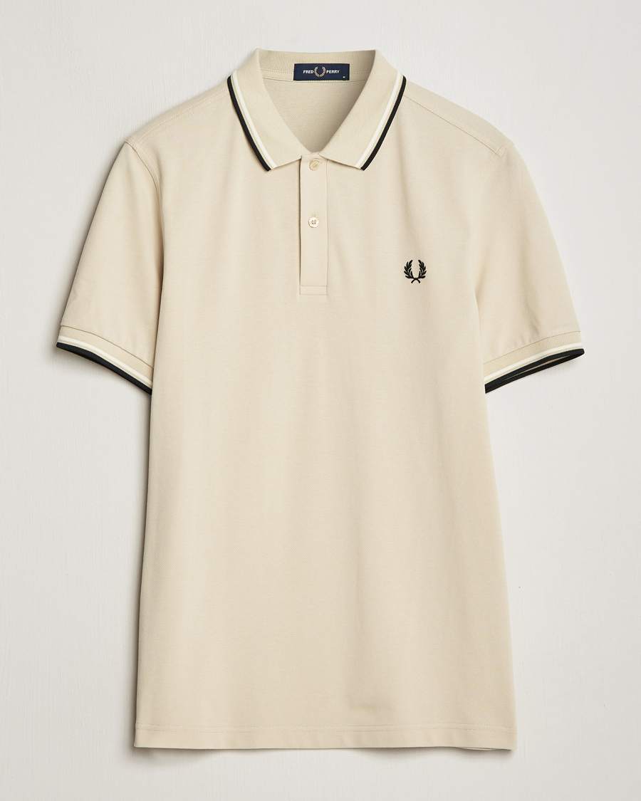 Homme | Polos | Fred Perry | Twin Tipped Polo Shirt Oatmeal