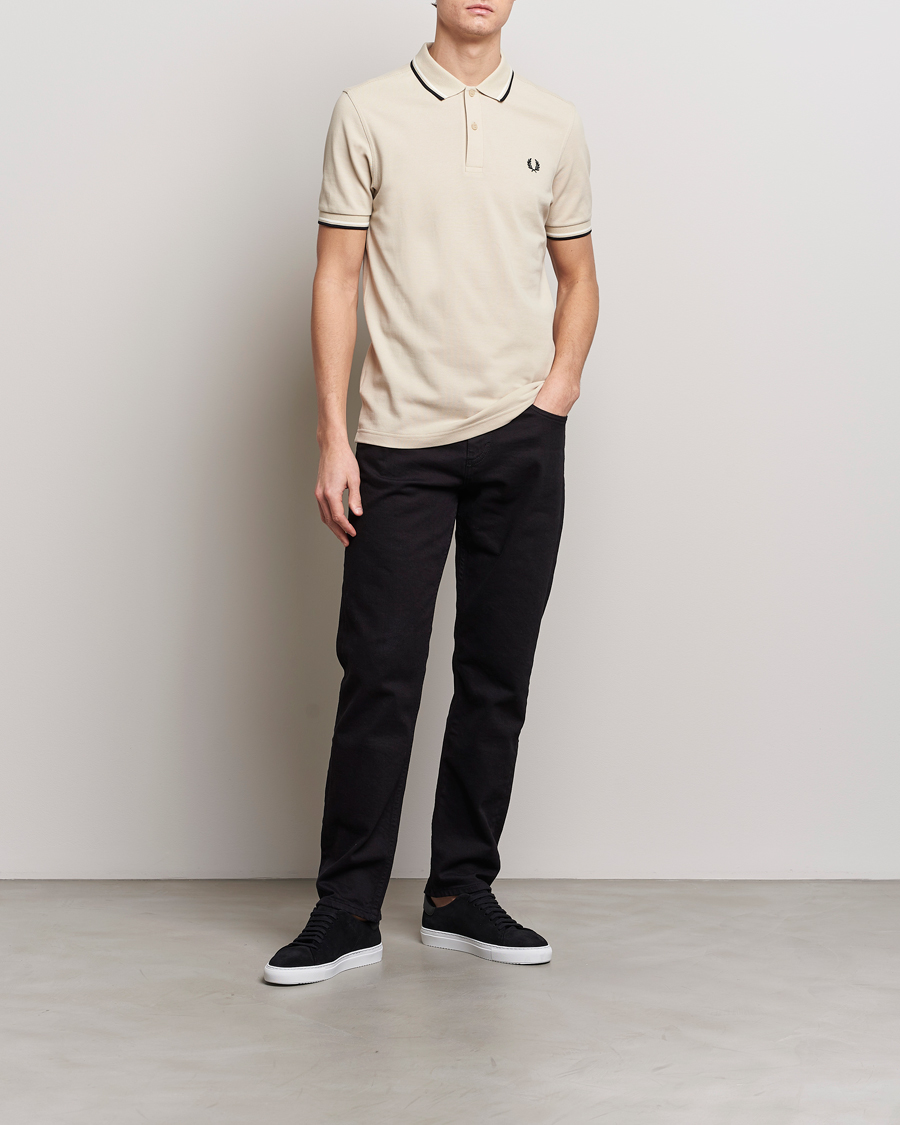 Homme | Polos | Fred Perry | Twin Tipped Polo Shirt Oatmeal