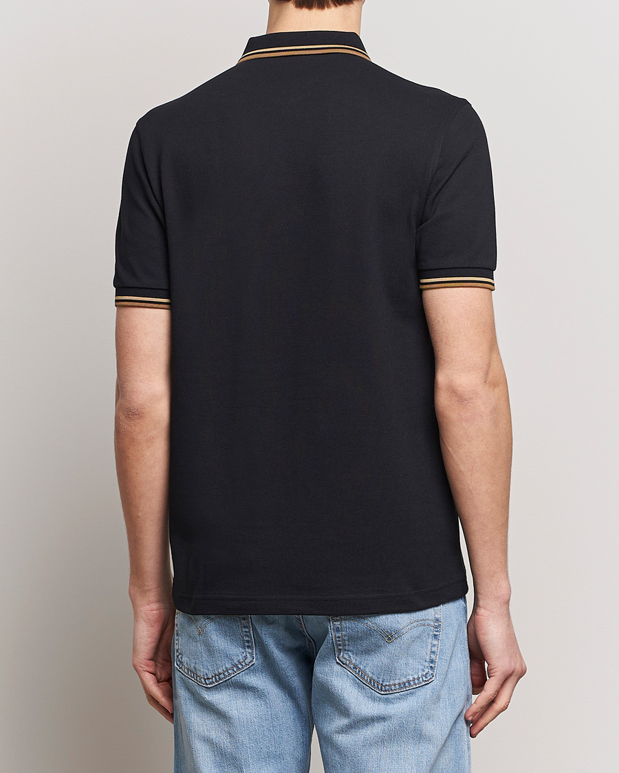 Homme | Polos | Fred Perry | Twin Tipped Polo Shirt Black