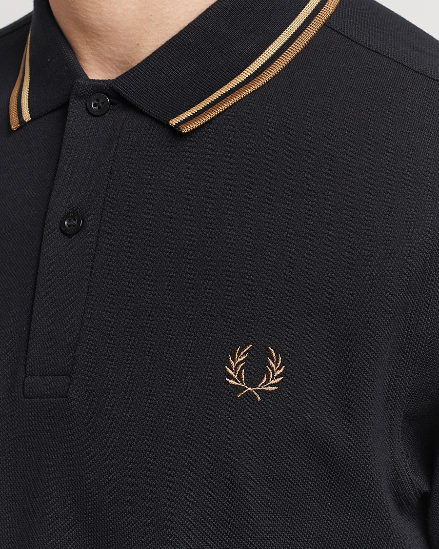 Homme | Polos | Fred Perry | Twin Tipped Polo Shirt Black