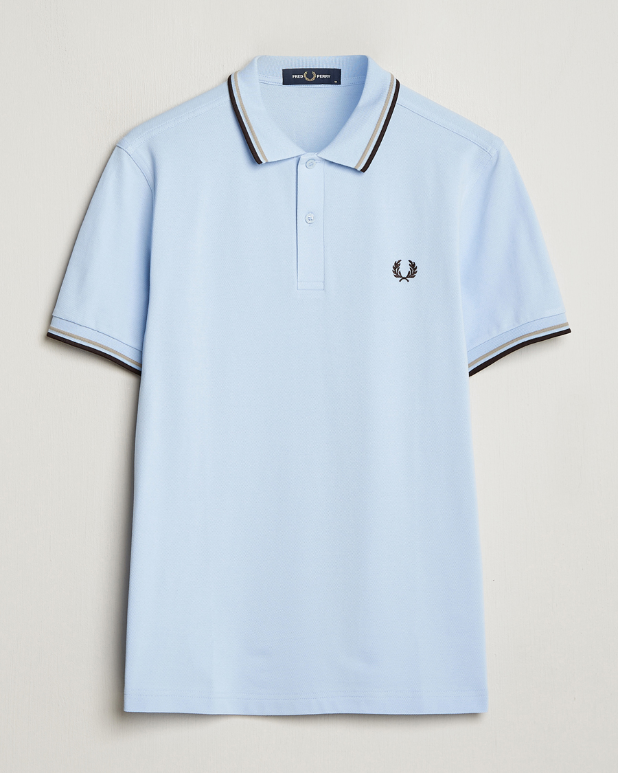 Homme | Polos | Fred Perry | Twin Tipped Polo Shirt Light Smoke