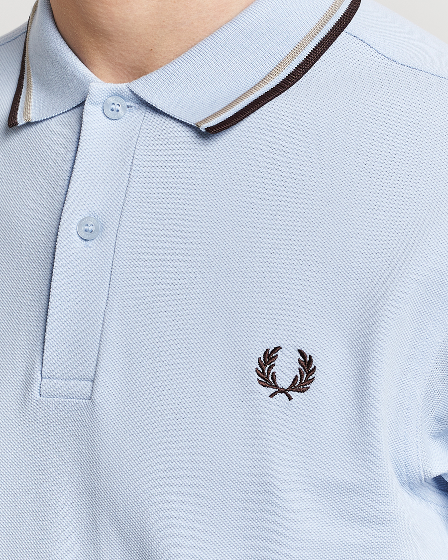 Homme | Polos | Fred Perry | Twin Tipped Polo Shirt Light Smoke