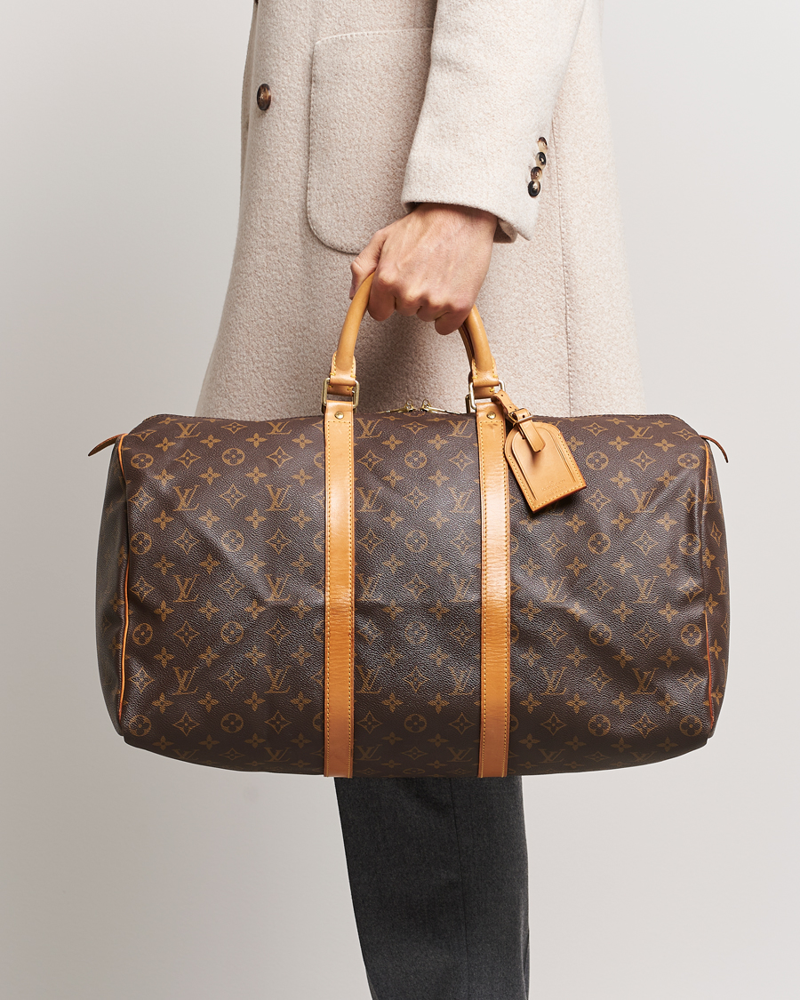 Homme | Louis Vuitton Pre-Owned Keepall 50 Bag Monogram | Louis Vuitton Pre-Owned | Keepall 50 Bag Monogram