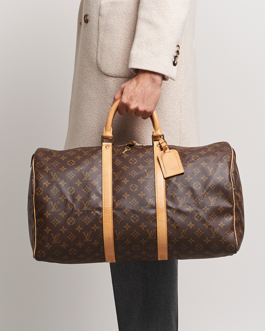 Homme | Louis Vuitton Pre-Owned Keepall 50 Bag Monogram | Louis Vuitton Pre-Owned | Keepall 50 Bag Monogram