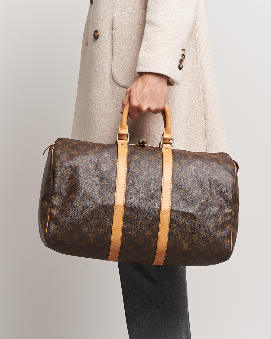 Homme | Louis Vuitton Pre-Owned Keepall 45 Bag Monogram | Louis Vuitton Pre-Owned | Keepall 45 Bag Monogram