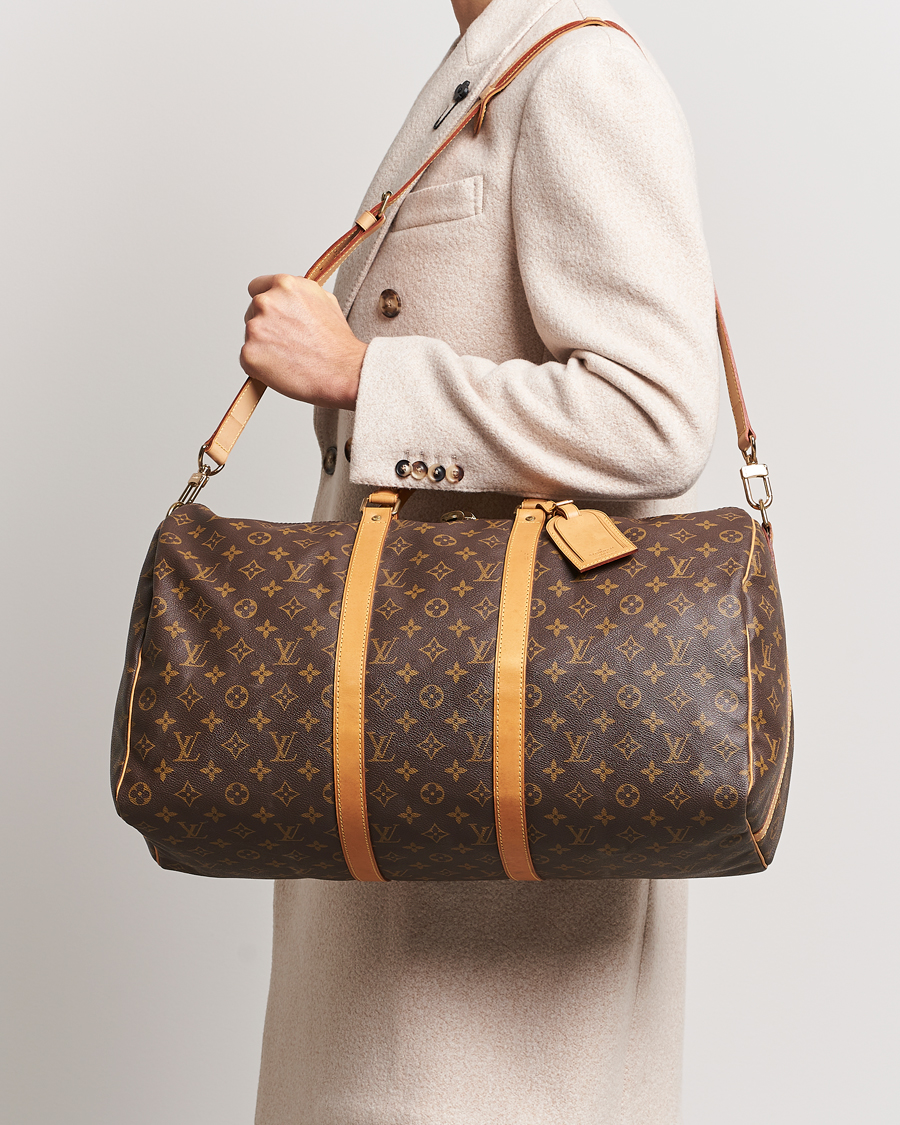 Homme | Louis Vuitton Pre-Owned Keepall Bandoulière 50 Monogram | Louis Vuitton Pre-Owned | Keepall Bandoulière 50 Monogram