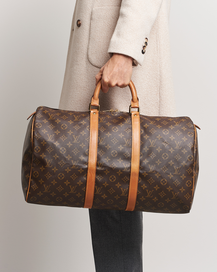 Homme | Louis Vuitton Pre-Owned Keepall 50 Bag Monogram | Louis Vuitton Pre-Owned | Keepall 50 Bag Monogram