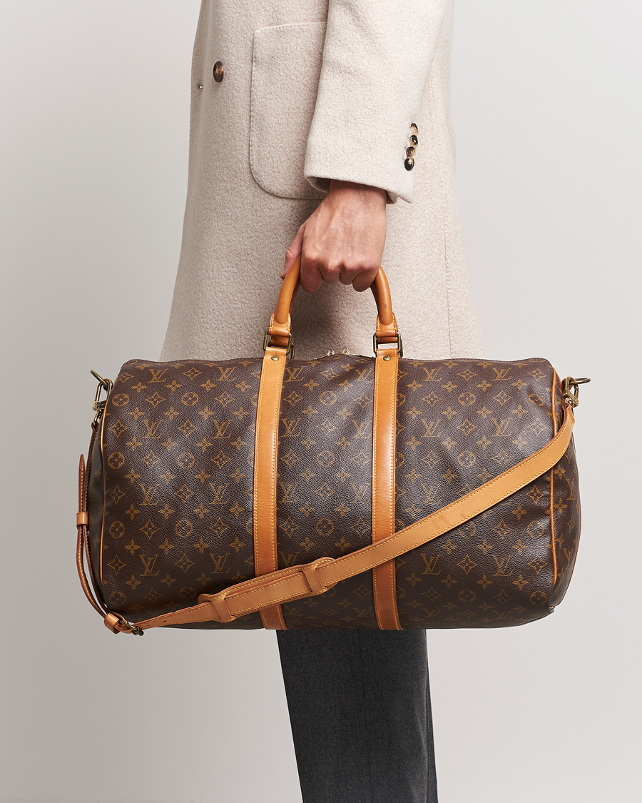 Homme | Louis Vuitton Pre-Owned Keepall Bandoulière 50 Monogram | Louis Vuitton Pre-Owned | Keepall Bandoulière 50 Monogram