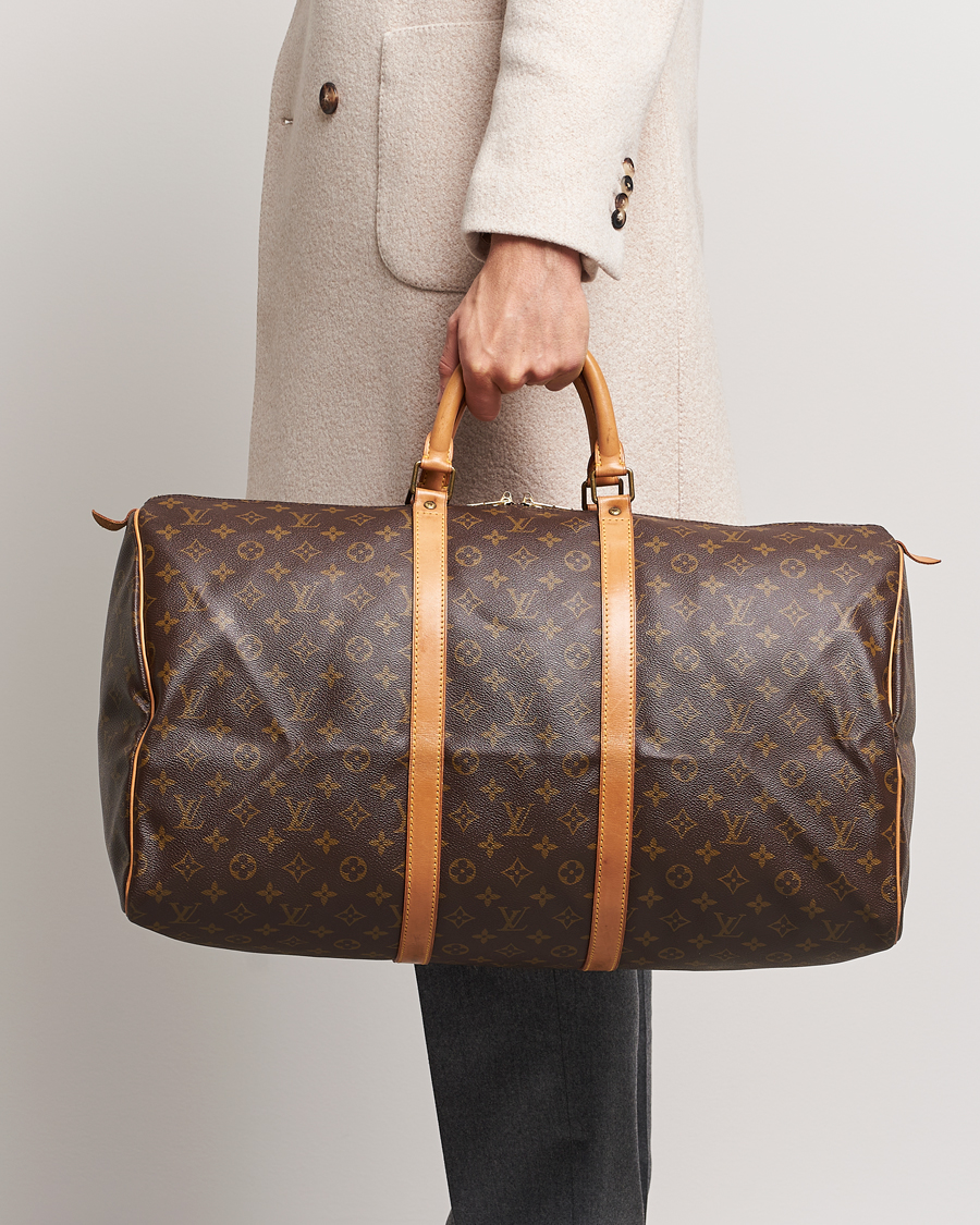 Homme | Louis Vuitton Pre-Owned Keepall 55 Bag Monogram | Louis Vuitton Pre-Owned | Keepall 55 Bag Monogram