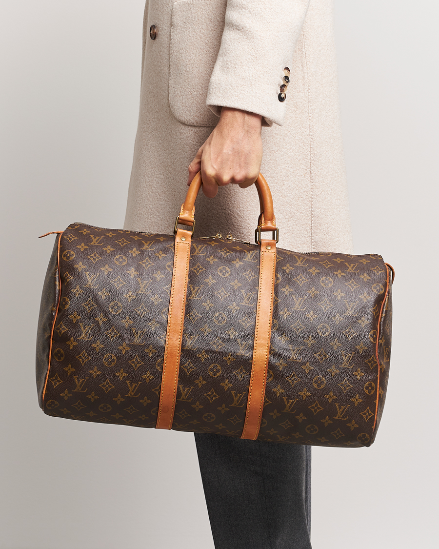 Homme | Louis Vuitton Pre-Owned Keepall 50 Bag Monogram | Louis Vuitton Pre-Owned | Keepall 50 Bag Monogram
