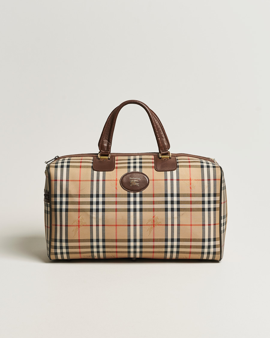 Homme | Burberry Pre-Owned Duffle Bag Haymarket Check | Burberry Pre-Owned | Duffle Bag Haymarket Check