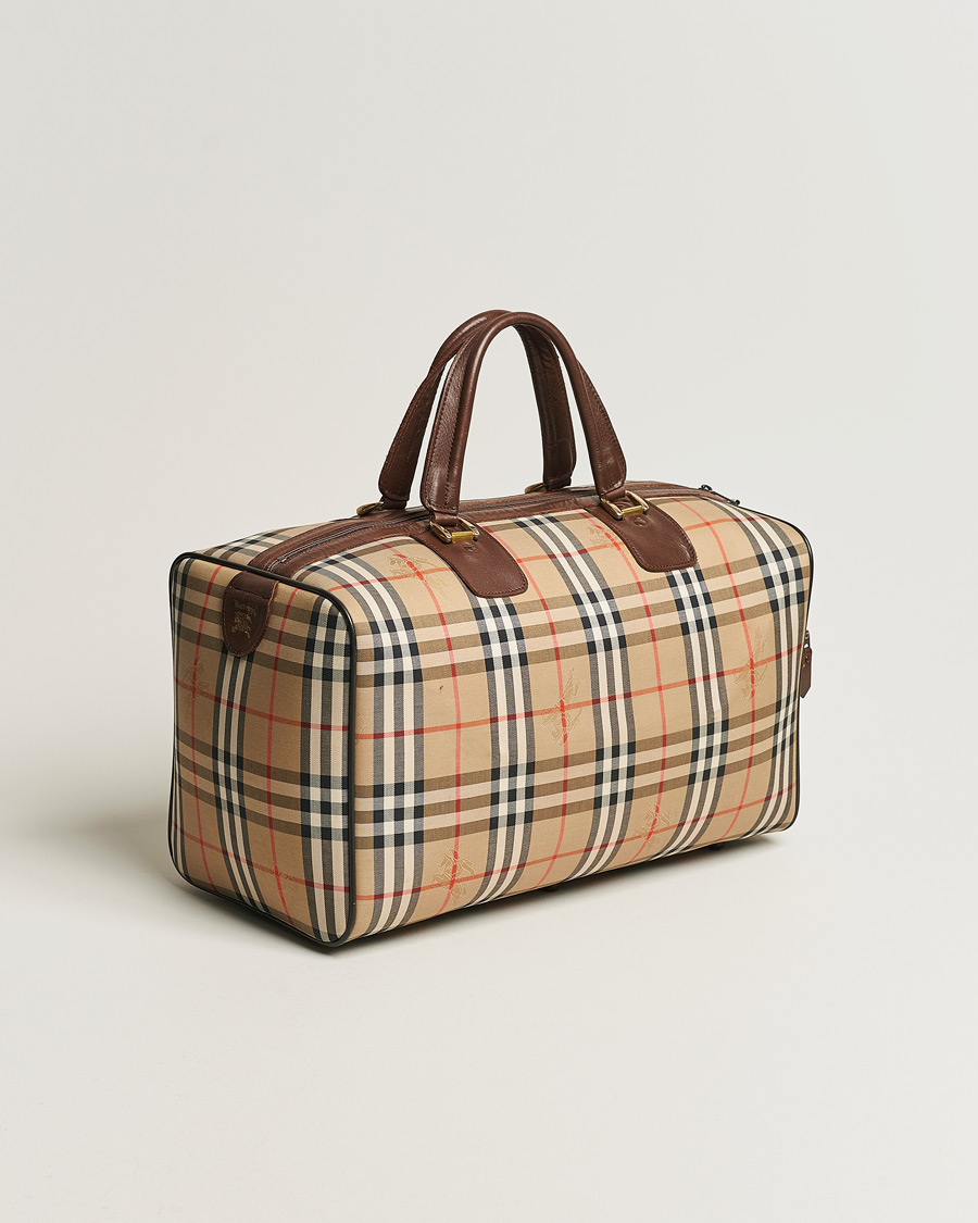 Homme | Burberry Pre-Owned Duffle Bag Haymarket Check | Burberry Pre-Owned | Duffle Bag Haymarket Check
