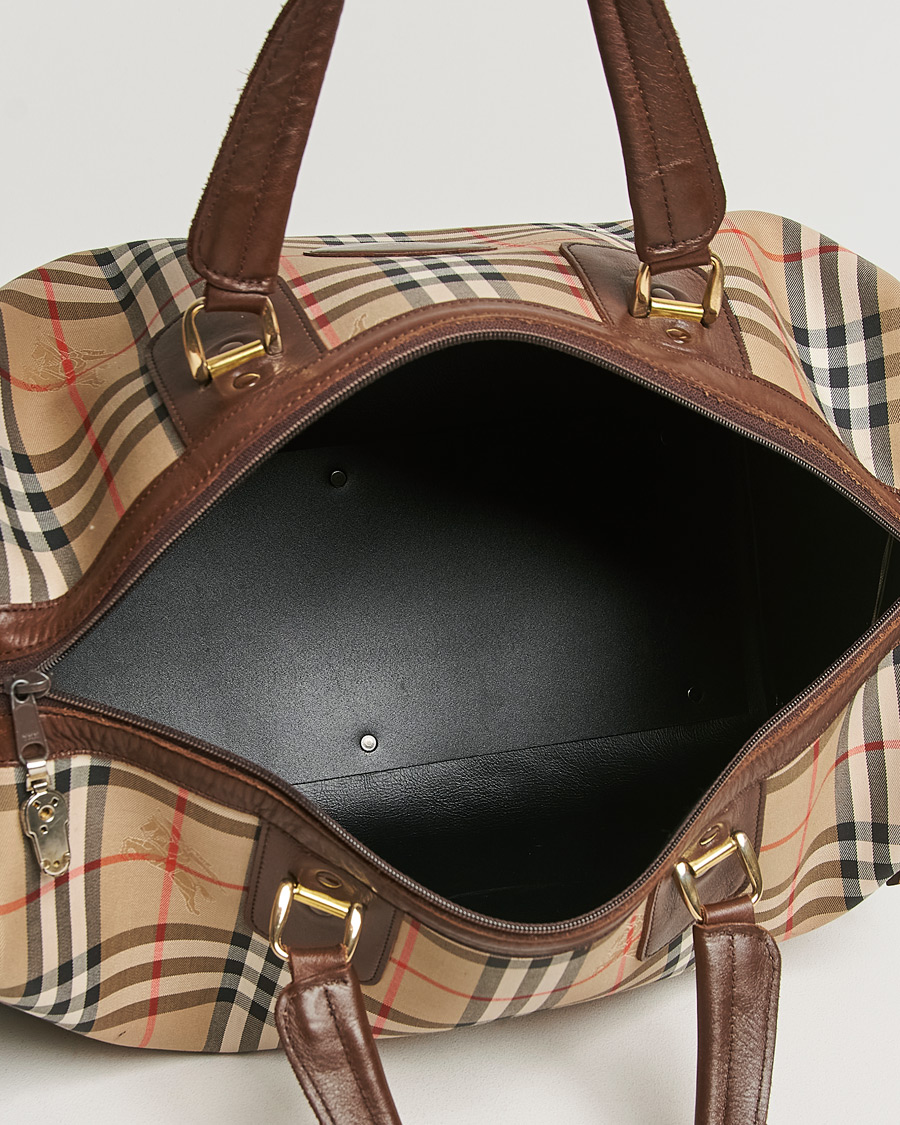 Homme | Burberry Pre-Owned Duffle Bag Haymarket Check | Burberry Pre-Owned | Duffle Bag Haymarket Check