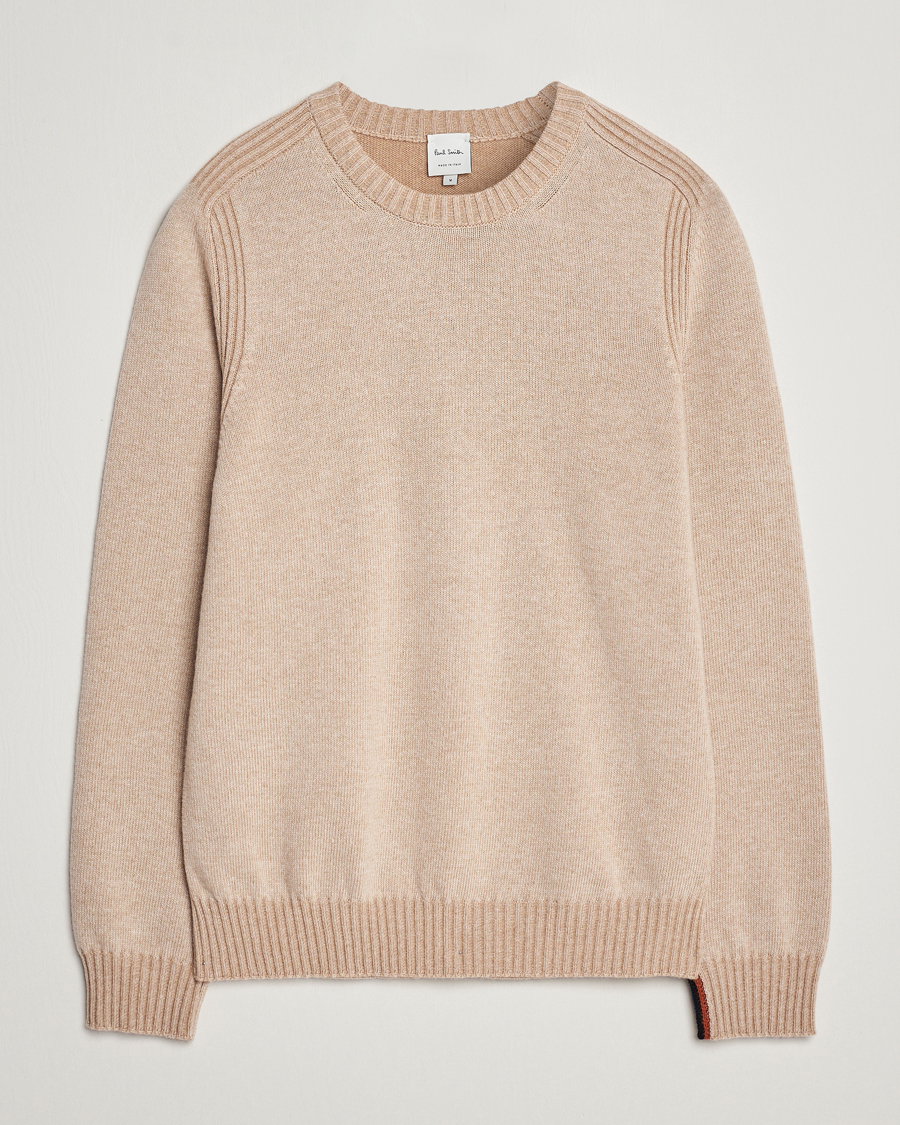 Heren | Truien | Paul Smith | Lambswool Crew Neck Sweater Beige Melange