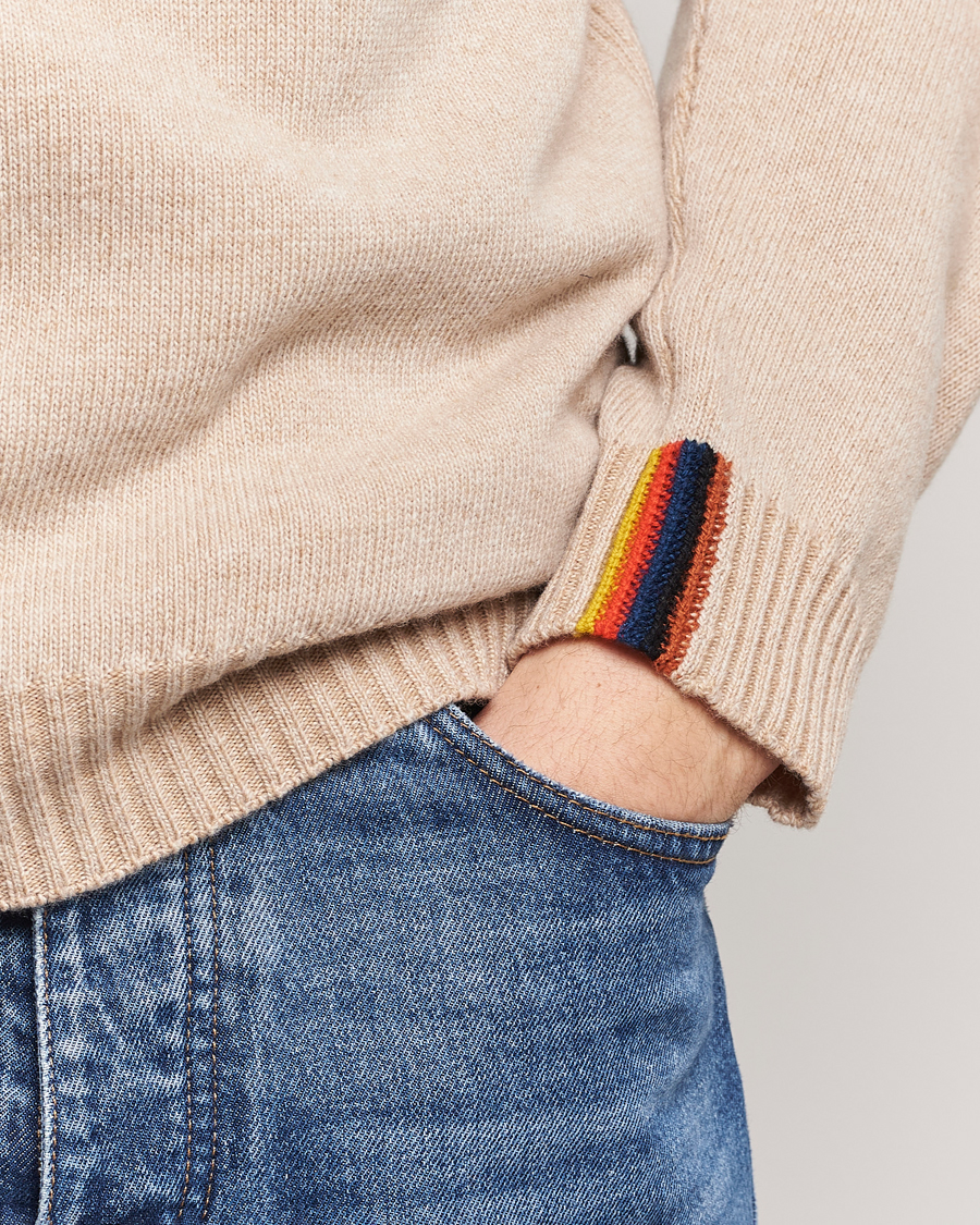 Heren | Truien | Paul Smith | Lambswool Crew Neck Sweater Beige Melange