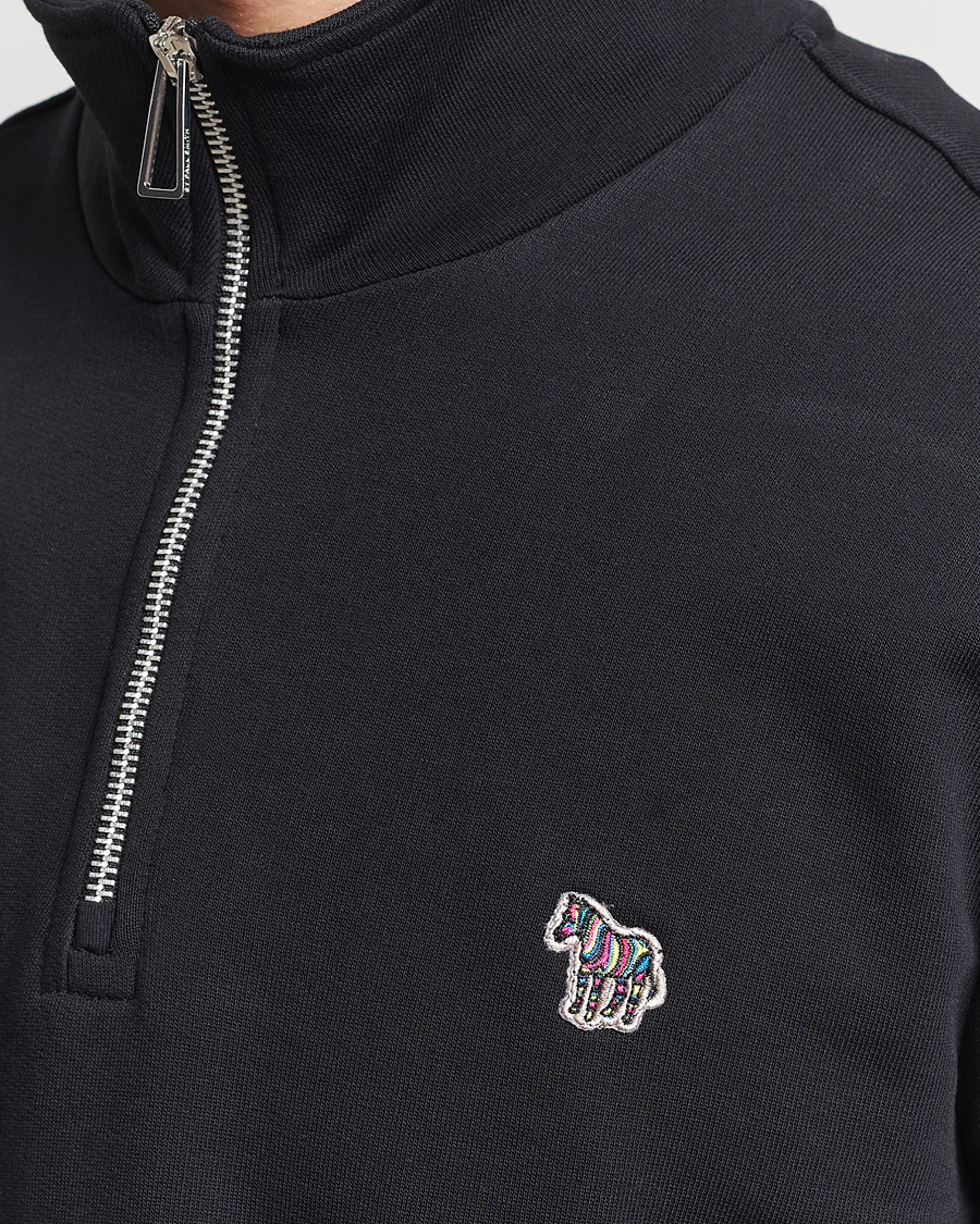 Heren | Truien | PS Paul Smith | Zebra Organic Cotton Sweat Half Zip Black