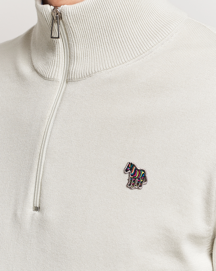 Homme | Pulls Et Tricots | PS Paul Smith | Zebra Cotton Knitted Half Zip Washed Grey