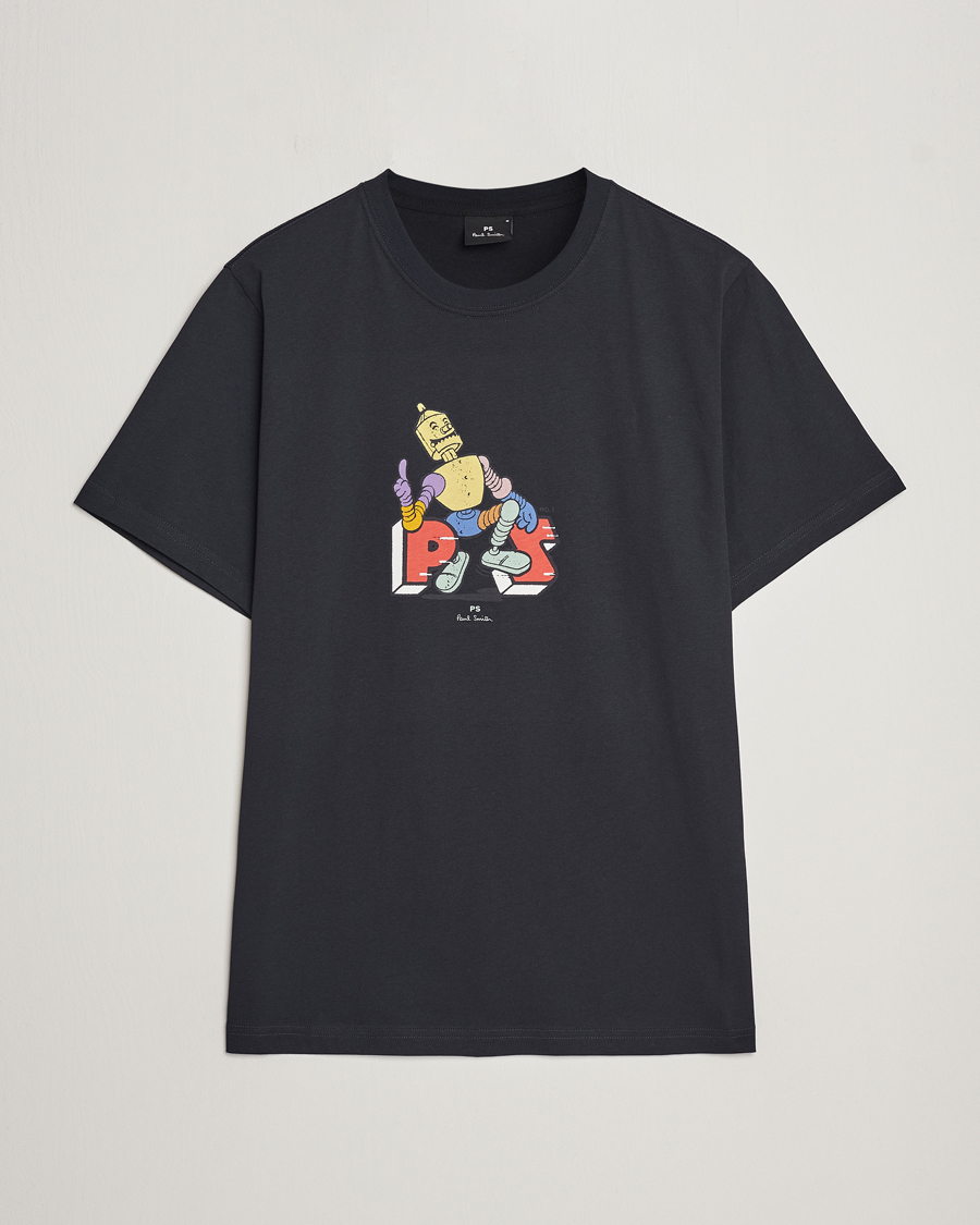 Heren | T-shirts | PS Paul Smith | Robot Crew Neck T-Shirt Navy