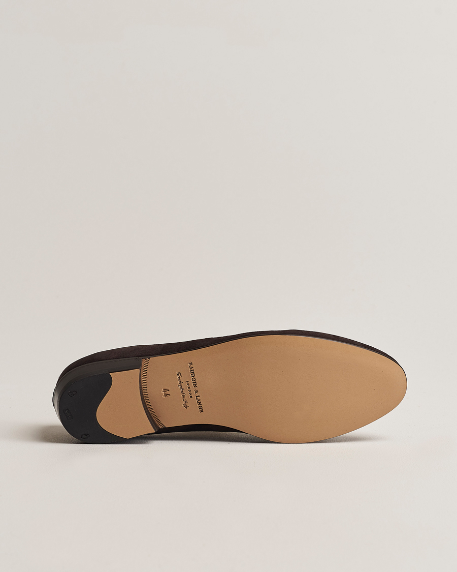 Heren | Instappers | Baudoin & Lange | Sagan Classic Loafers Dark Brown Suede