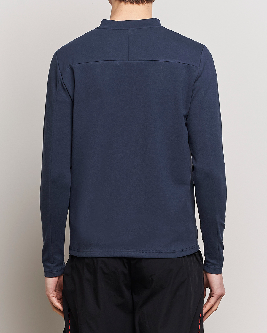 Homme | Pulls Et Tricots | Falke Sport | Falke Organic Cotton Mix Half Zip Space Blue