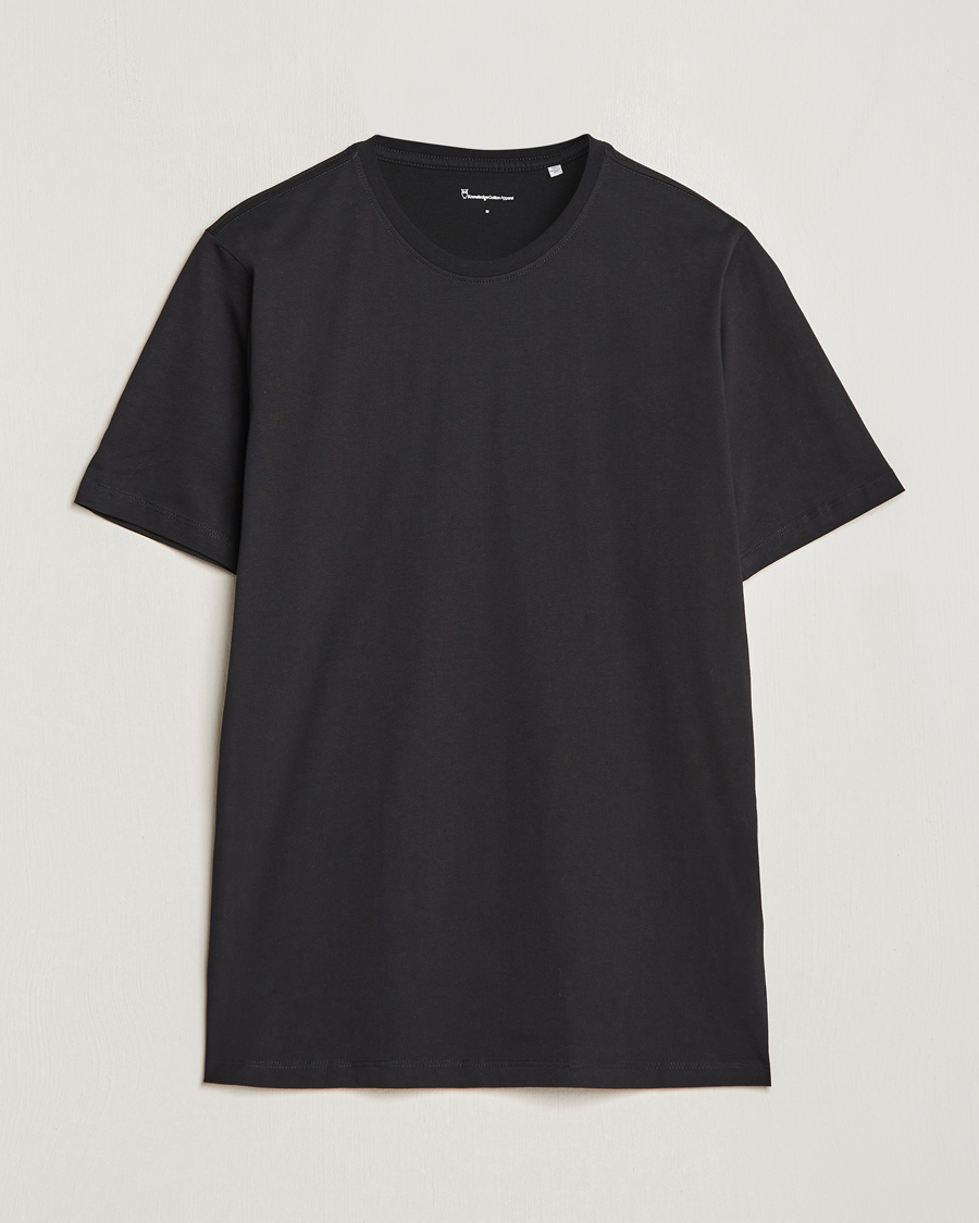 Homme | T-shirts | KnowledgeCotton Apparel | Agnar Basic T-Shirt Jet Black