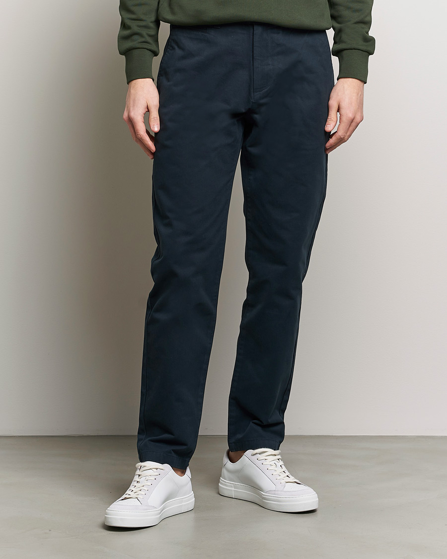 Homme | Pantalons | KnowledgeCotton Apparel | Chuck Regular Cotton Twill Chino Total Eclipse