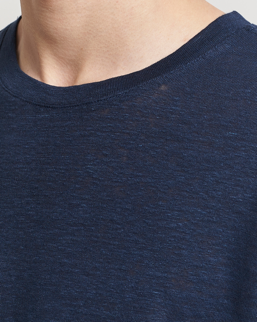 Heren | T-shirts | KnowledgeCotton Apparel | Organic Linen T-Shirt Total Eclipse