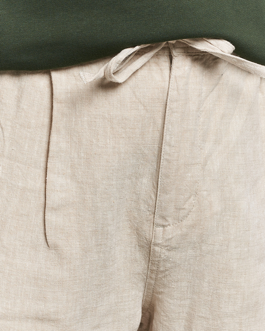 Heren | Broeken | KnowledgeCotton Apparel | Loose Linen Pants Light Feather Grey